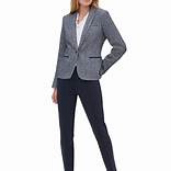 Tommy Hilfiger Blue Heather Blazer Jacket with Elbow Patches Sz 2 - Picture 3 of 6